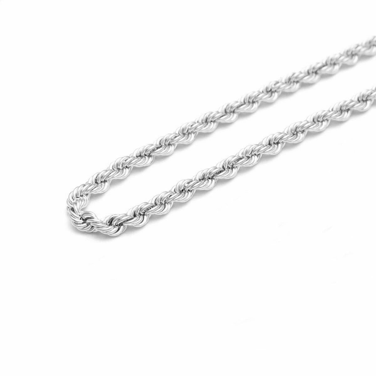 14k Twisted Rope Chain Solid White/Yellow Gold Twisted Necklace
