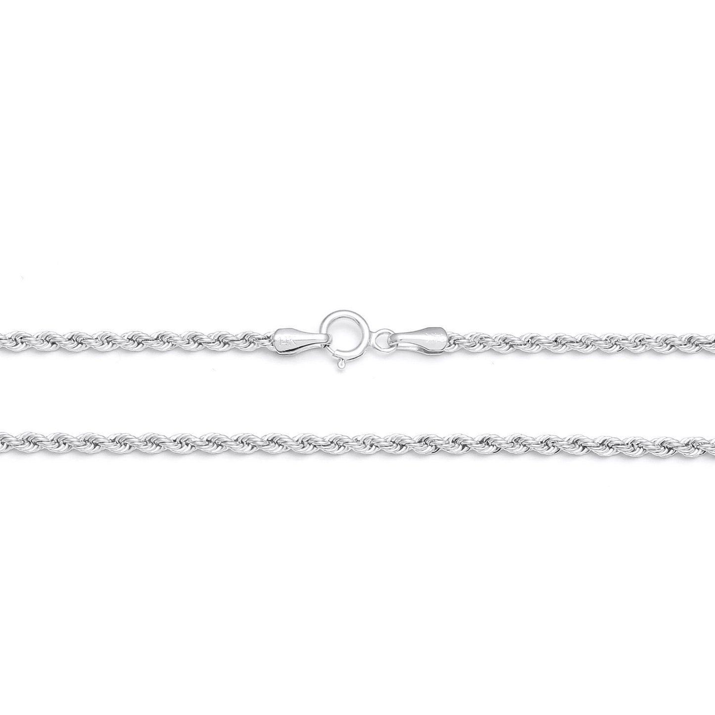 14k Twisted Rope Chain Solid White/Yellow Gold Twisted Necklace
