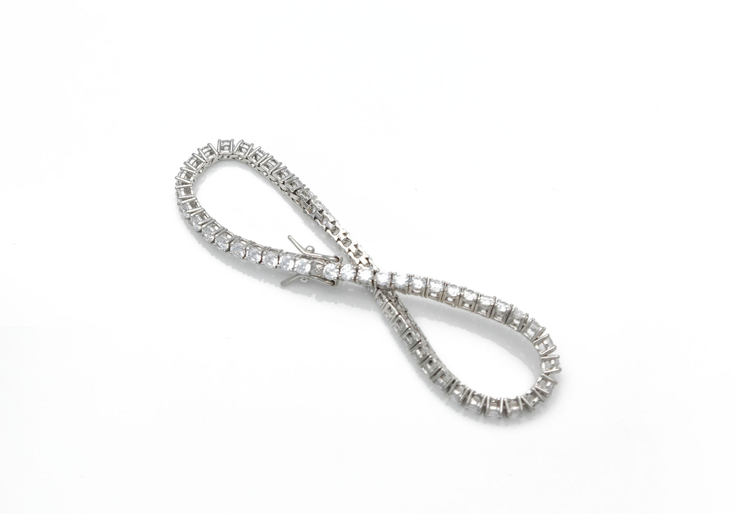 Tennis Bracelet 3mm 6.00TCW Round Cut Created Diamond 925 Sterling Silver