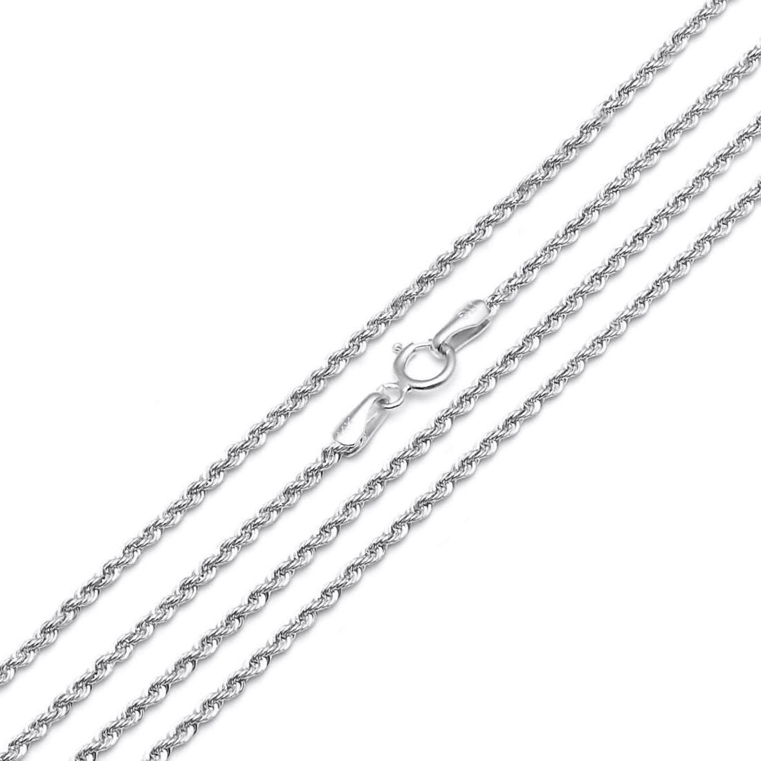 14k Twisted Rope Chain Solid White/Yellow Gold Twisted Necklace