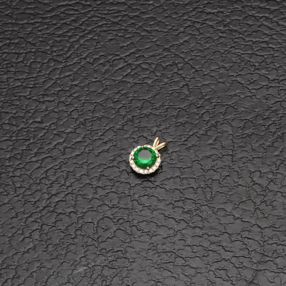 1.50tcw Round Gemstone Halo Created Diamond Pendant Solid 14k Yellow Gold Charm