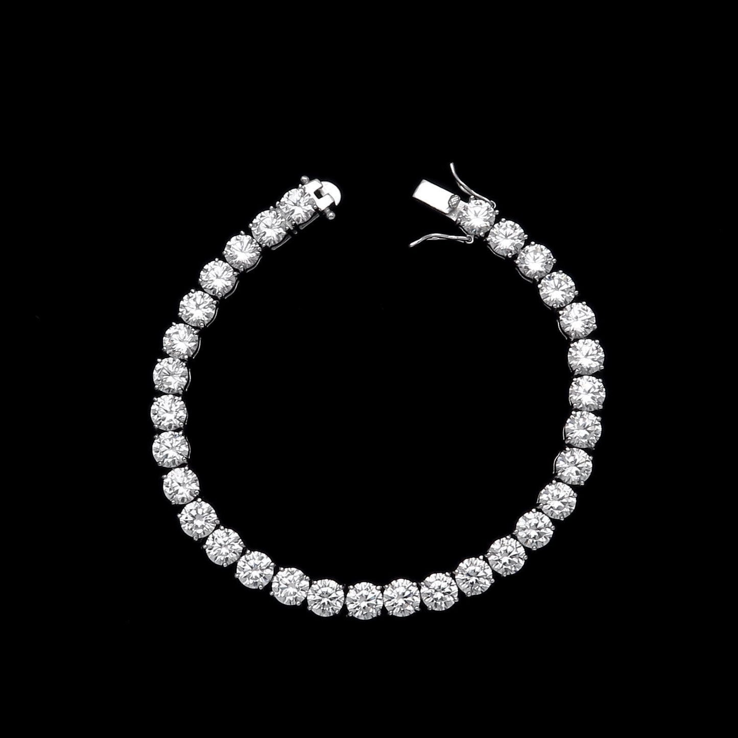 Tennis Bracelet 5mm 20.00TCW Round Cut Created Diamond 925 Sterling Silver