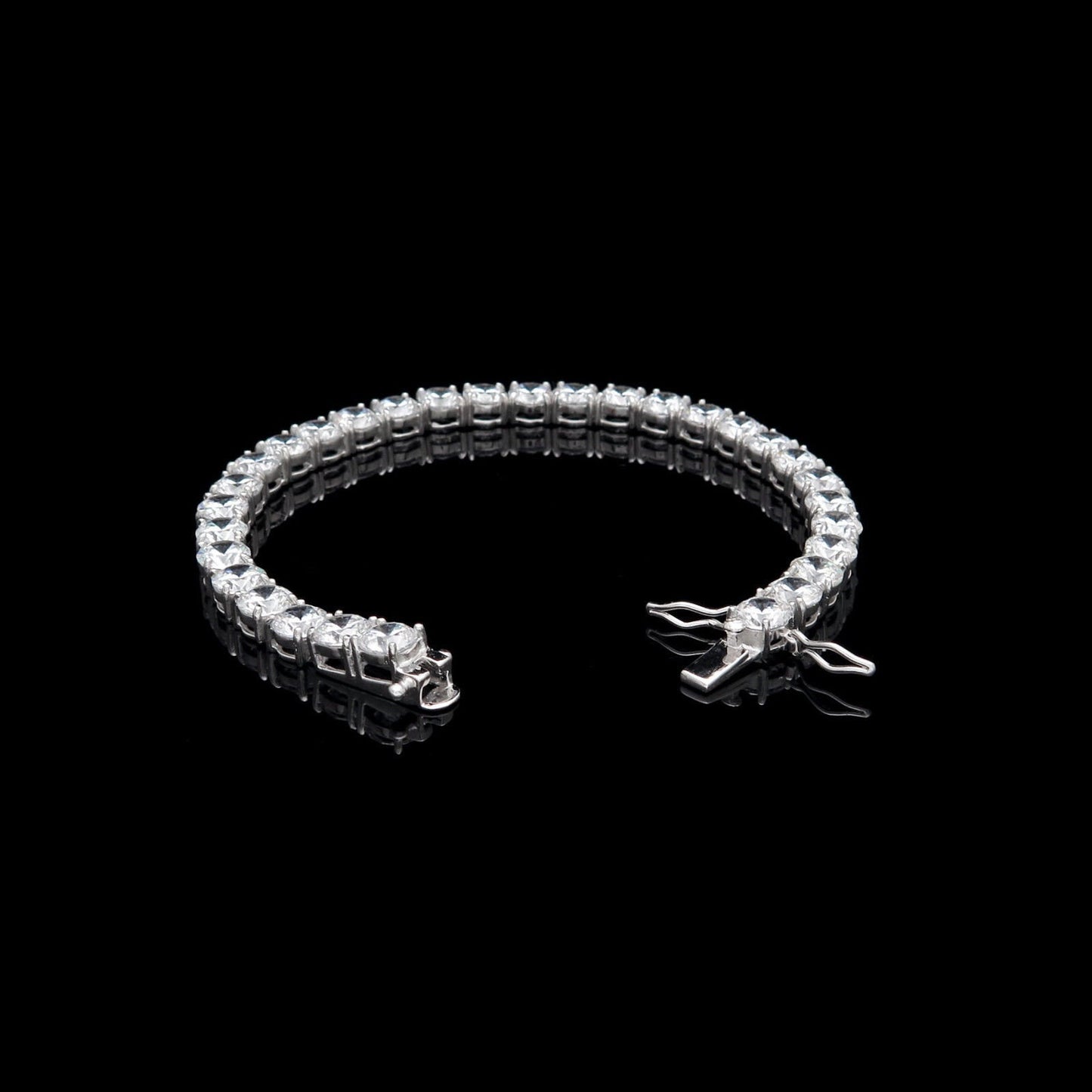 Tennis Bracelet 5mm 20.00TCW Round Cut Created Diamond 925 Sterling Silver