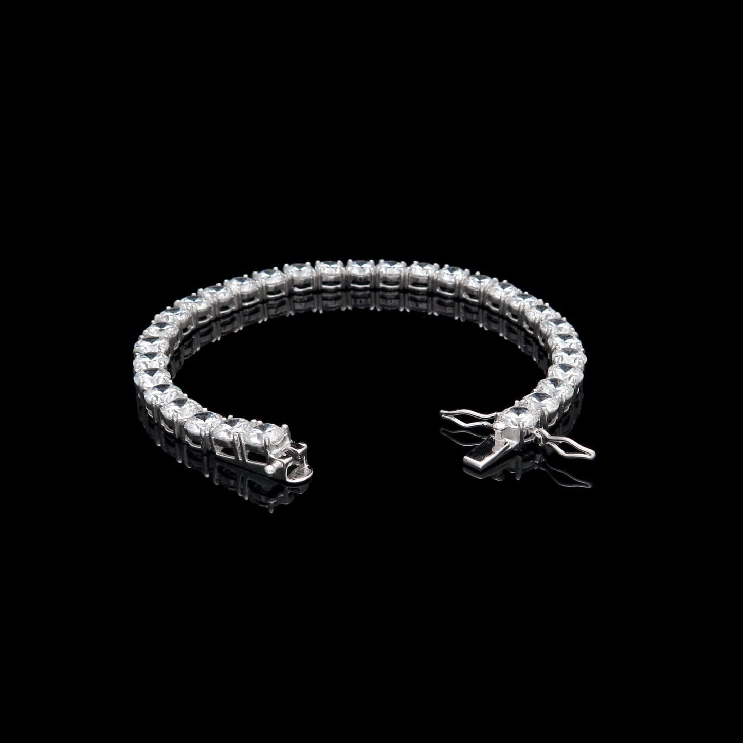 Tennis Bracelet 6mm 24.00TCW Round Cut Created Diamond 925 Sterling Silver