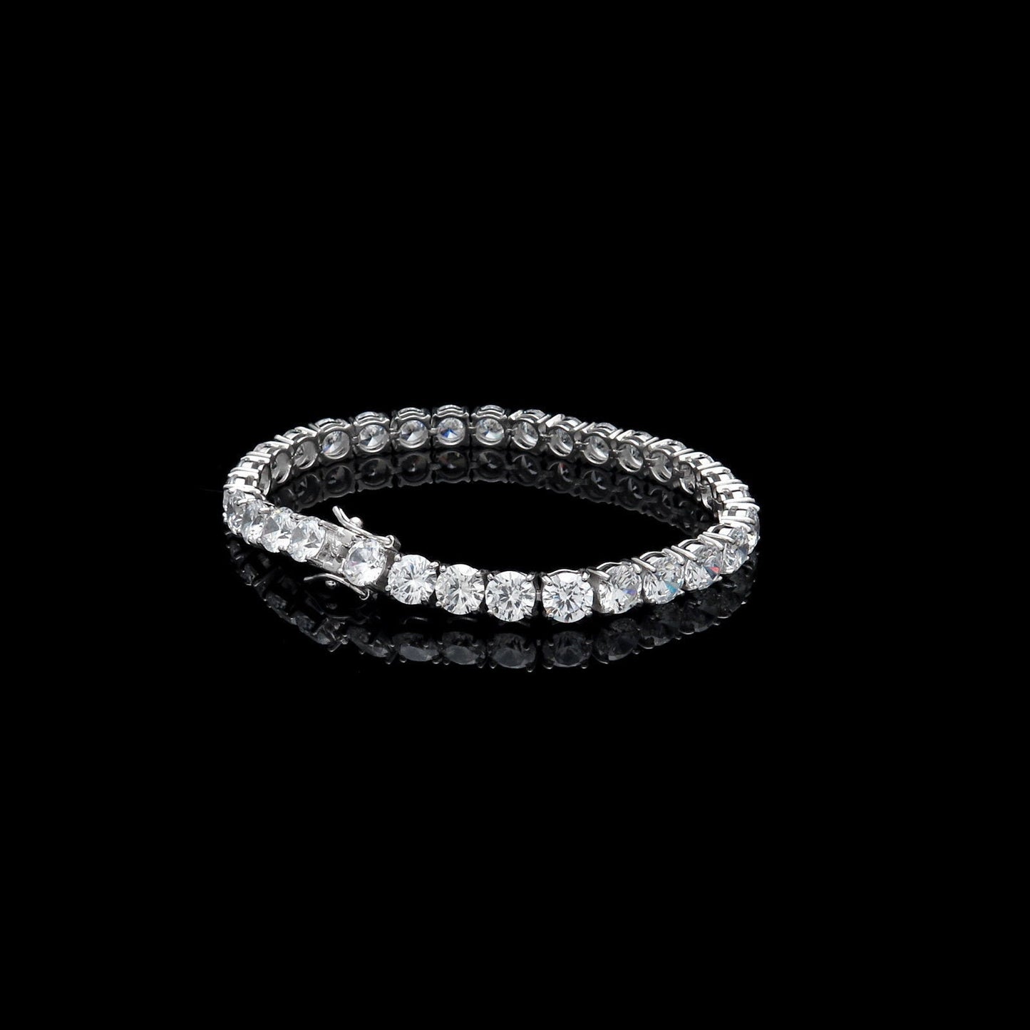 Tennis Bracelet 5mm 20.00TCW Round Cut Created Diamond 925 Sterling Silver
