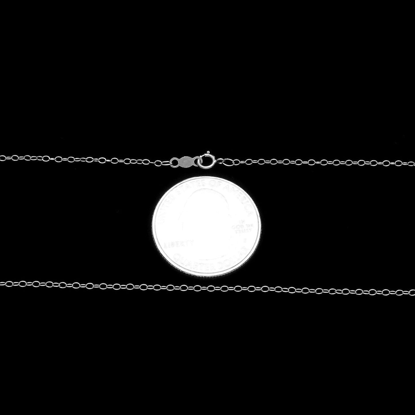 14k Oval Cable Chain Solid Yellow White Rose Gold Link Chain Necklace for Pendant/Charm (13"-22")