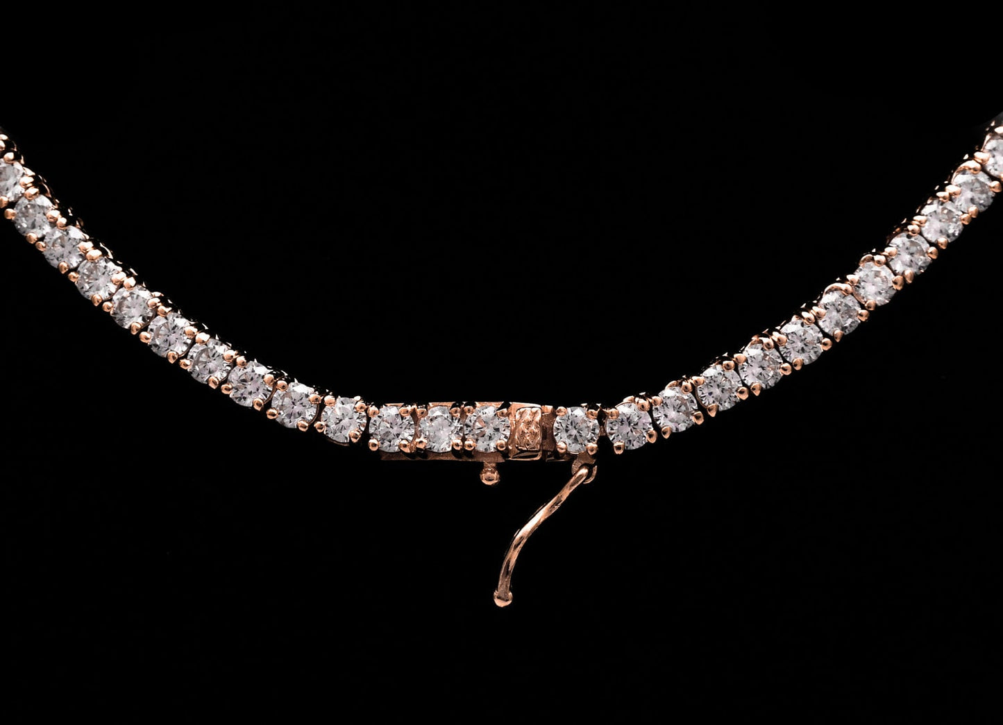 Graduated Tennis Necklace Chain Created Diamond 45.00tcw 925 Solid Sterling Silver, for men, for women, wedding (Copy)