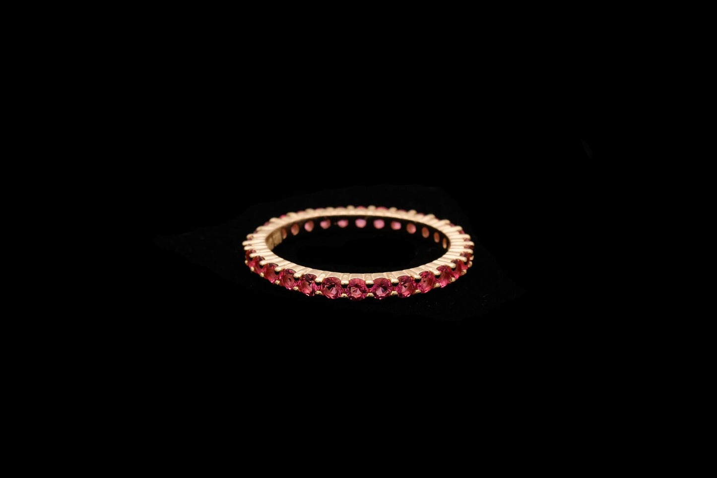 1.00ct T.W. Created Gemstone Eternity Ring 925 Sterling Silver 2mm