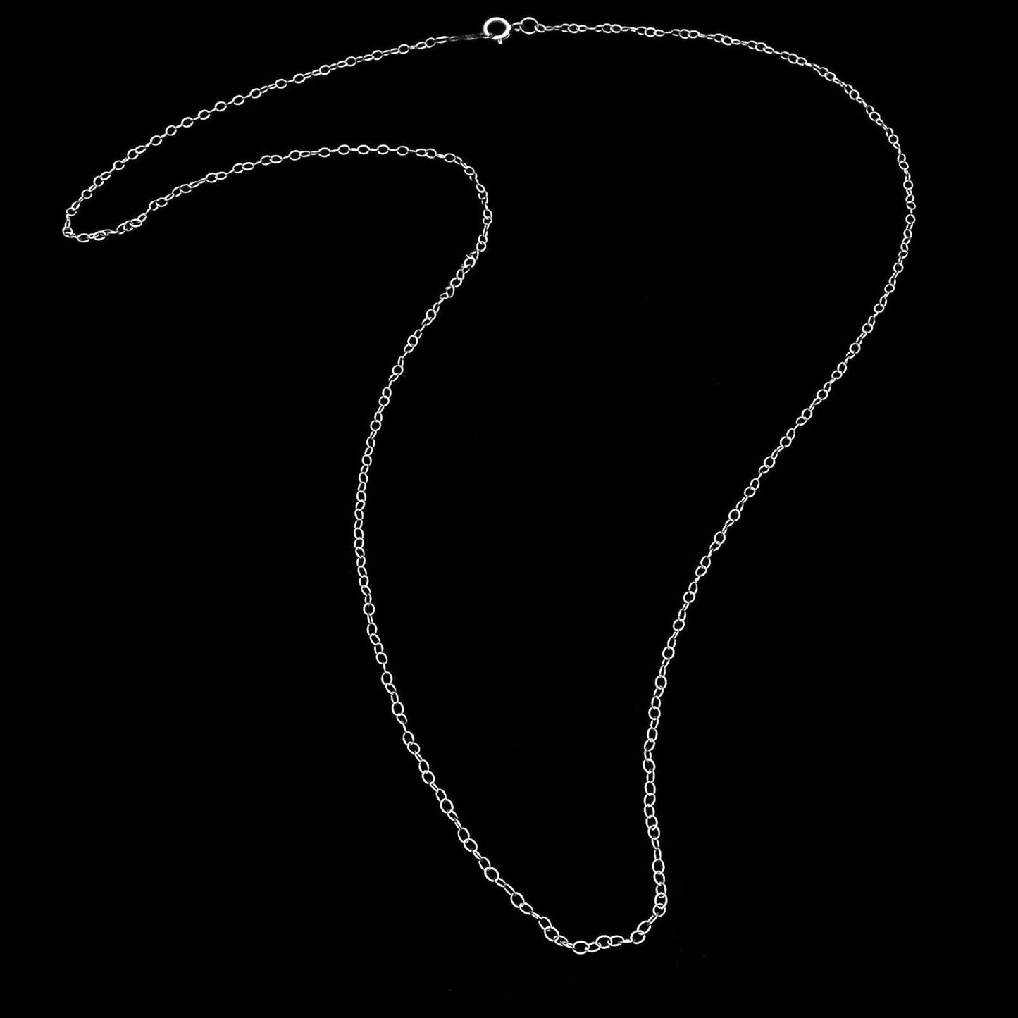 14k Oval Cable Chain Solid Yellow White Rose Gold Link Chain Necklace for Pendant/Charm (13"-22")