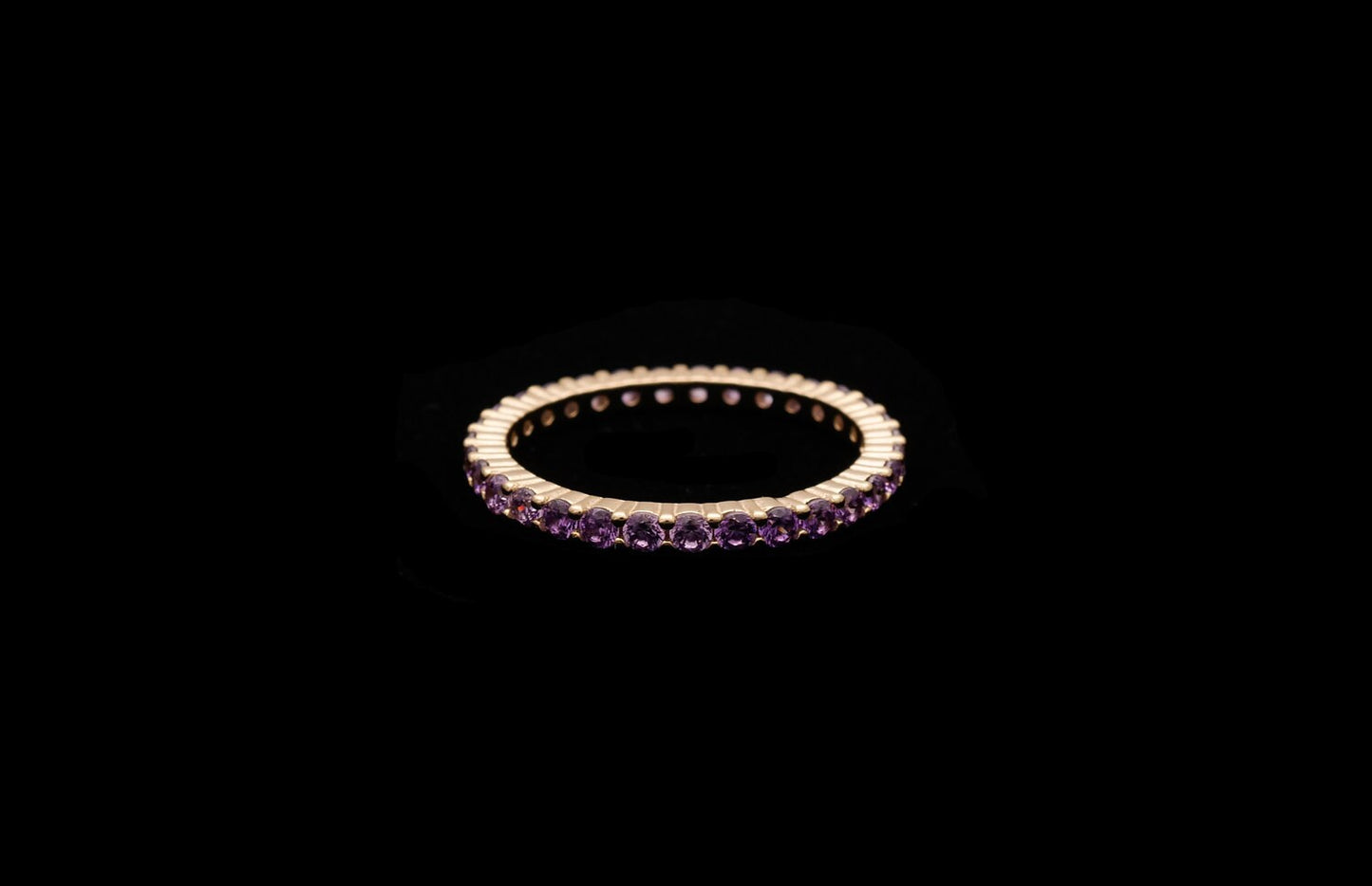 1.00ct T.W. Created Gemstone Eternity Ring 925 Sterling Silver 2mm