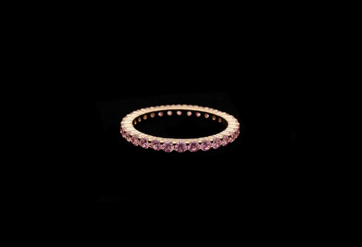 1.00ct T.W. Created Gemstone Eternity Ring 925 Sterling Silver 2mm