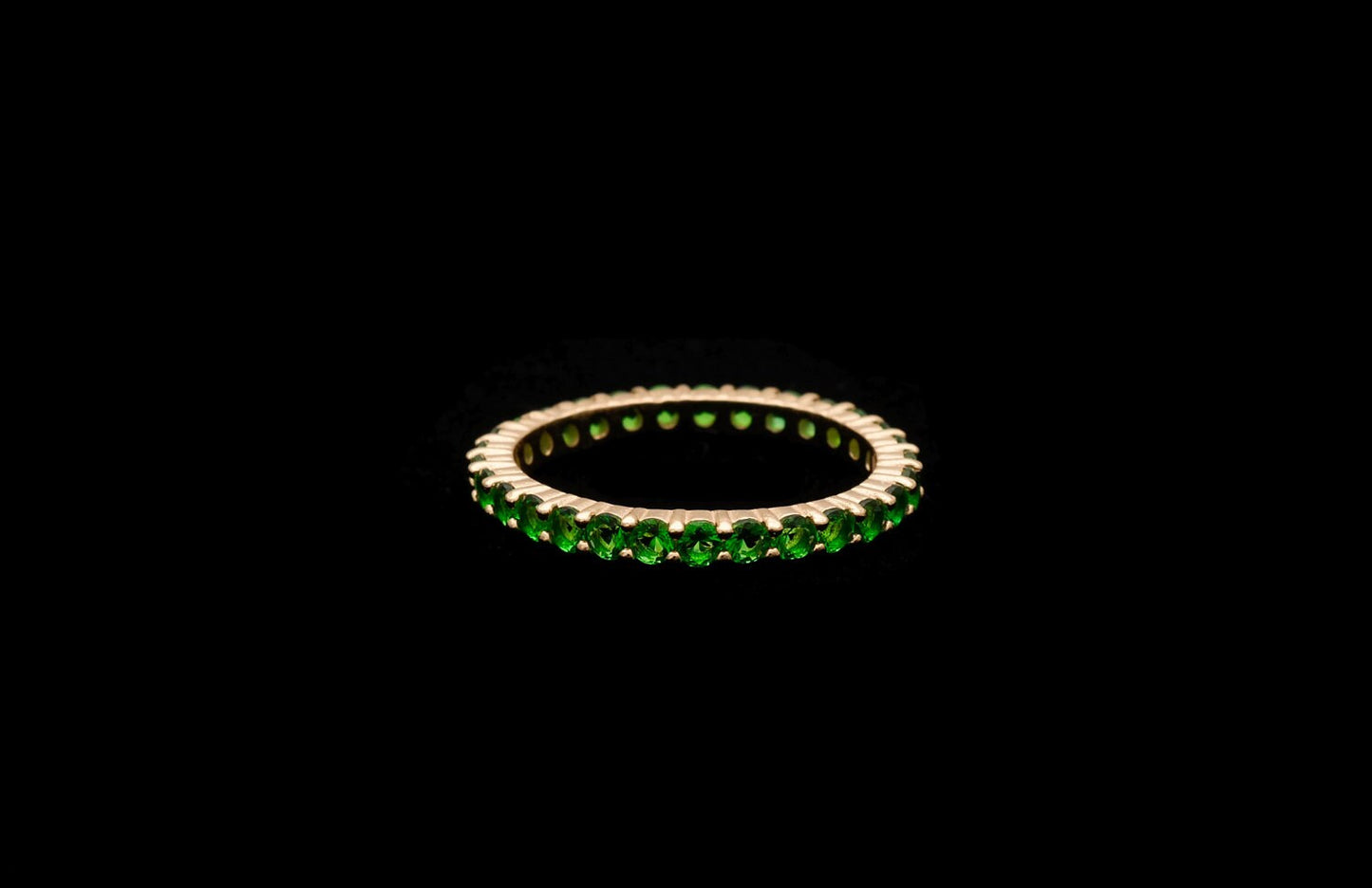 1.00ct T.W. Created Gemstone Eternity Ring 925 Sterling Silver 2mm