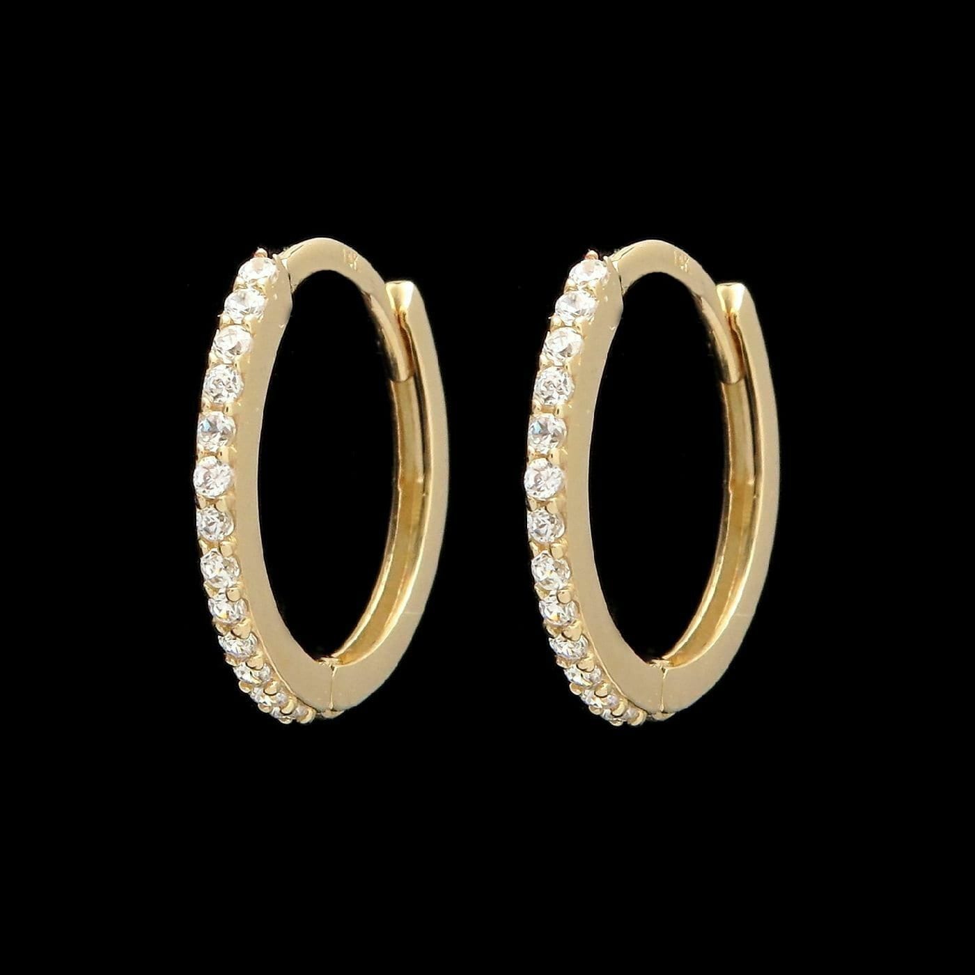 0.12 TCW Created Diamond Huggie Hoop Earrings Solid 14K Yellow White Rose Gold or Sterling silver 925 Round VVS1