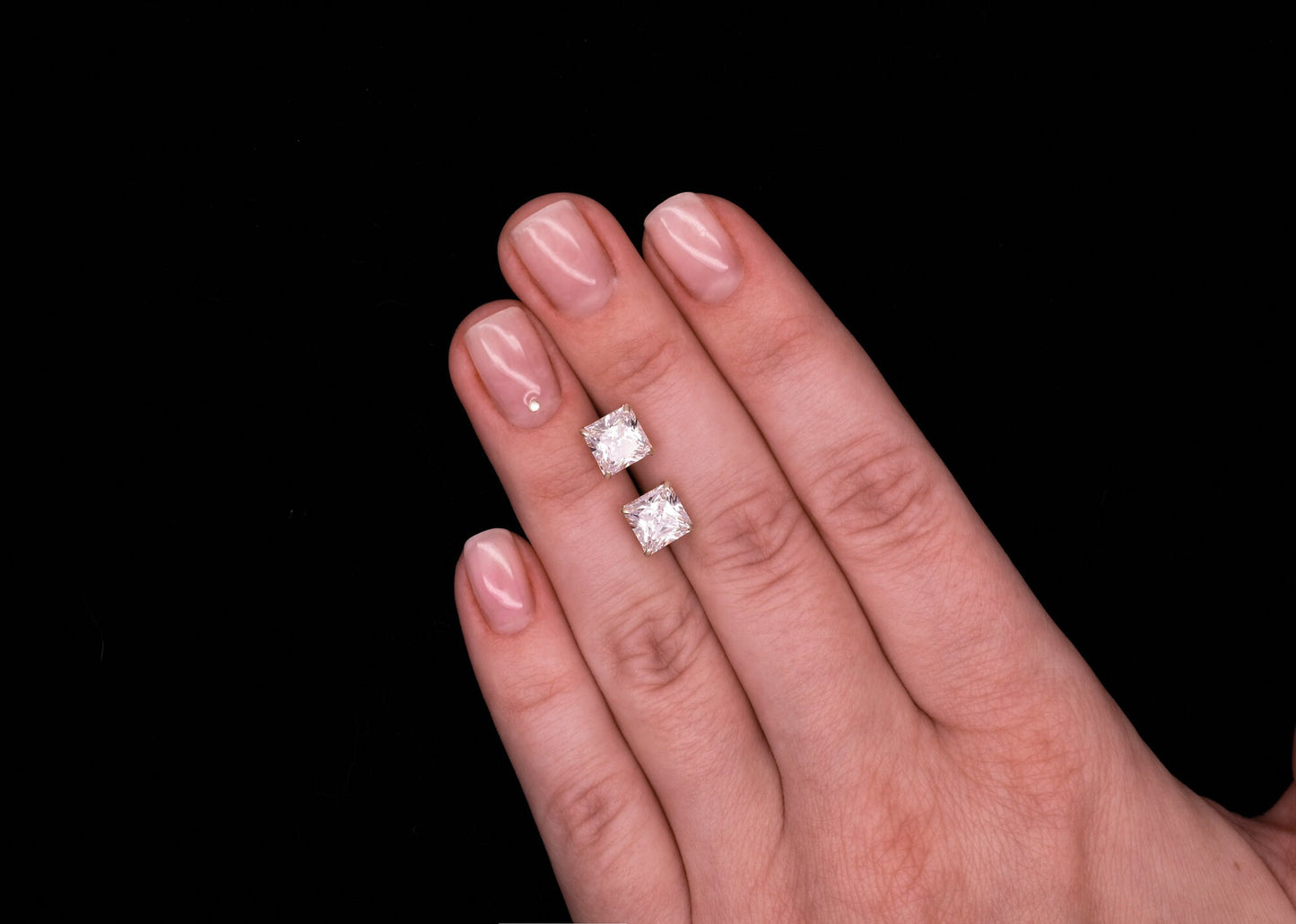 Princess-cut Created Diamond Solitaire Earrings 0.36-11.24 ct. T.W. 14k Gold, Yellow, White, Rose Gold, Screw-back
