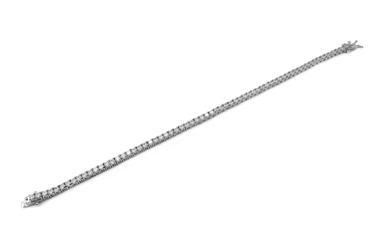 Tennis Bracelet 2.5mm 4.00TCW Round Cut Created Diamond 925 Sterling Silver, wedding, for men, for women