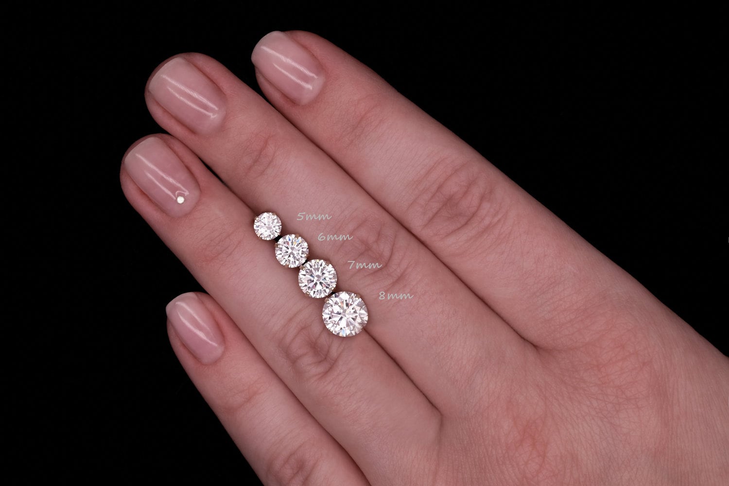 Martini Round-cut Stud Solitaire Earrings 14k Yellow or White Gold Created Diamond Push-back, for women, for man