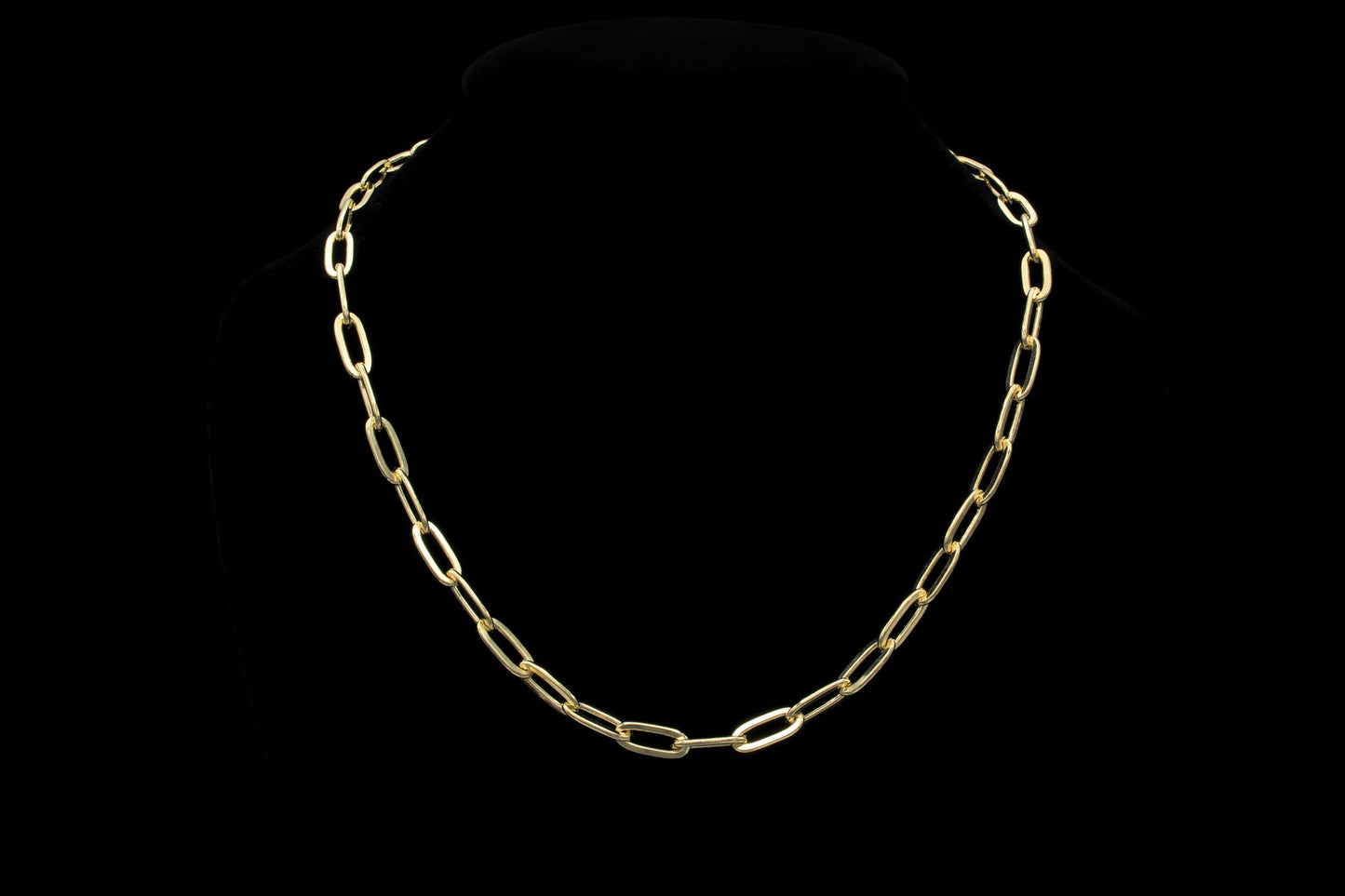 Paperclip Link Chain Necklace 2.5mm, 3mm, 4mm, 5.5mm Thick Links Sterling Silver 925