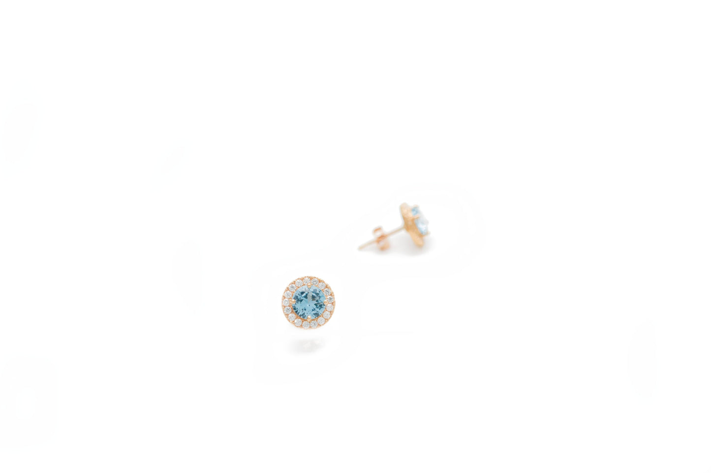 1.50CT Halo Created Green Emerald Diamond Stud Round Earrings 14k Yellow Gold or 14k White Gold