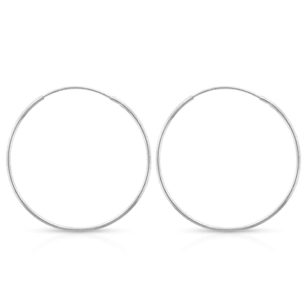 14K Real Gold Earrings Round Hoops Ladie's Hoop Earrings 0.4mm (10mm-21mm)