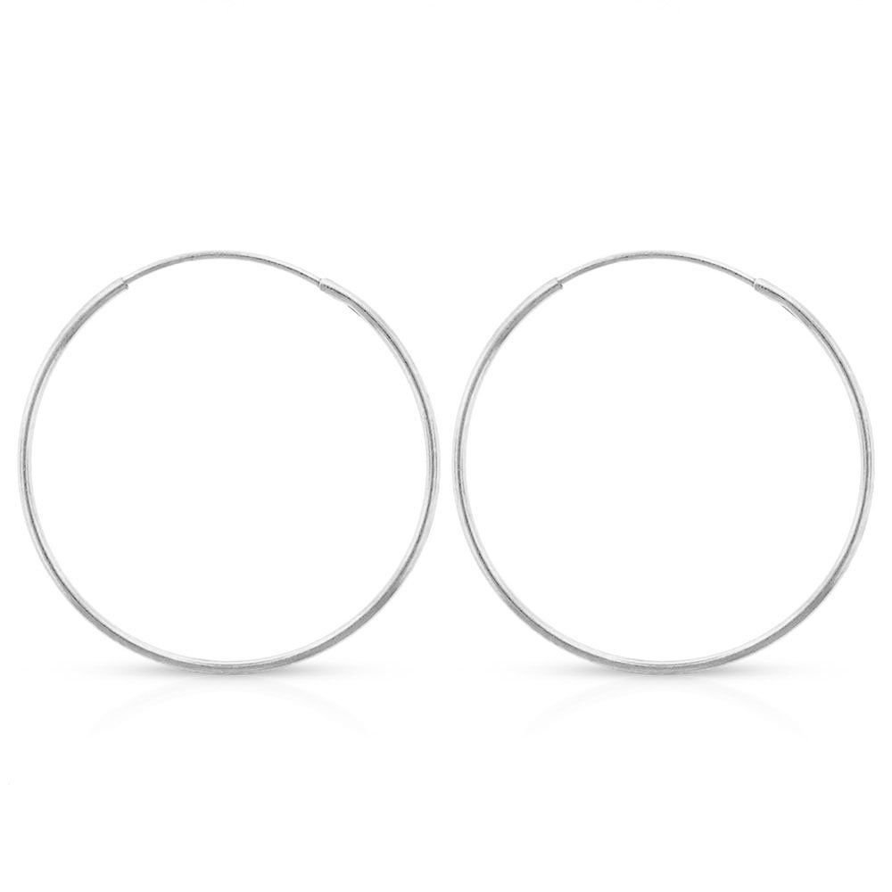 14K Real Gold Earrings Round Hoops Ladie's Hoop Earrings 0.3mm (10mm-21mm)