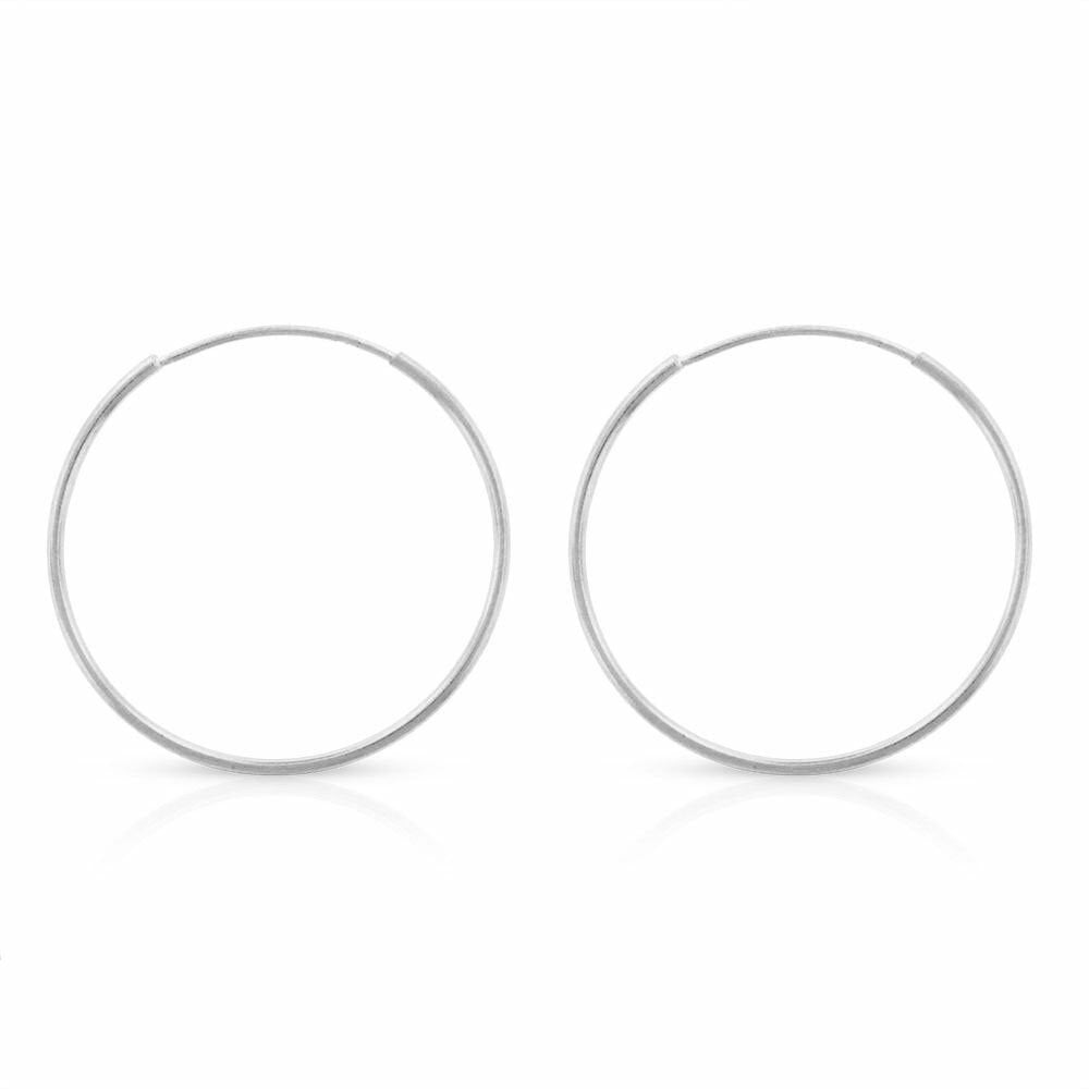 14K Real Gold Earrings Round Hoops Ladie's Hoop Earrings 0.4mm (10mm-21mm)