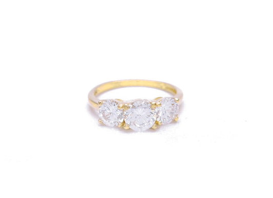 Moissanite Diamond Engagement Ring Three Stone Band 14k Gold 2.00 ct. T.W.