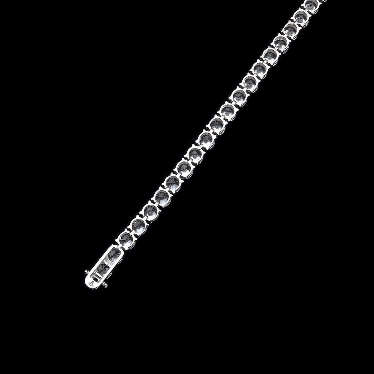 Tennis Bracelet 2.5mm 4.00TCW Round Cut Created Diamond 925 Sterling Silver, wedding, for men, for women