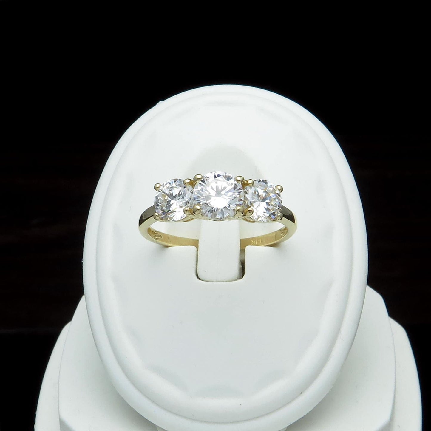 Moissanite Diamond Engagement Ring Three Stone Band 14k Gold 2.00 ct. T.W.