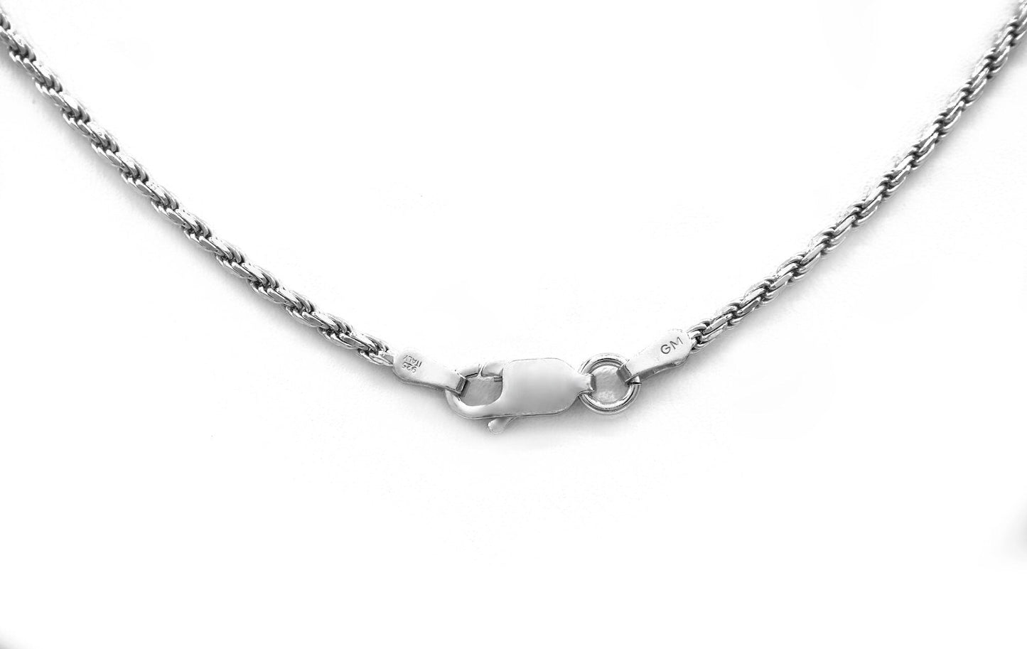 Rope Chain 1mm-8mm Twisted Necklace Sterling Silver 925 (16"-30")