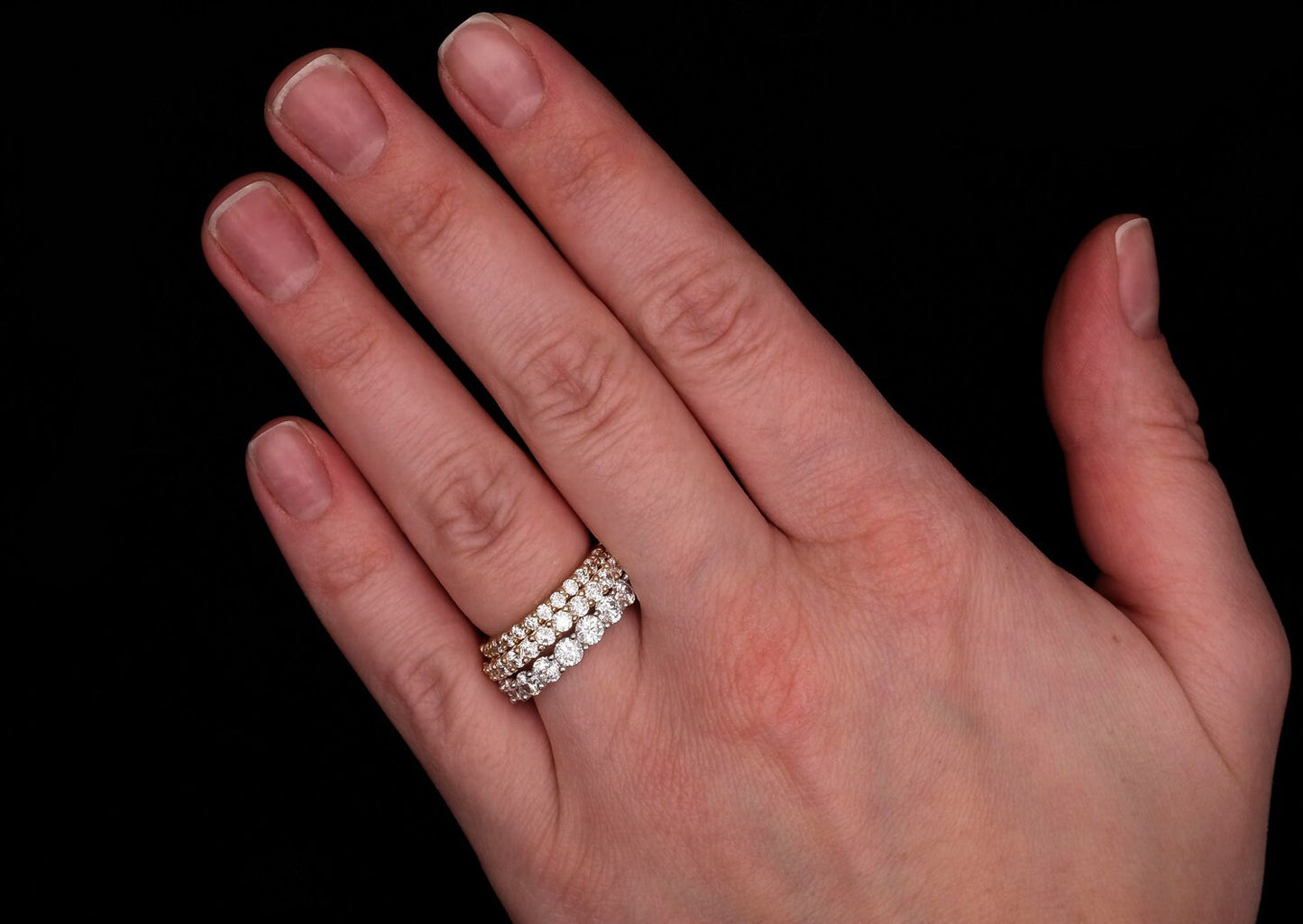 1.00ct-6.00ct Brilliant Created Diamond Full Eternity Ring Solid 925 Sterling Silver