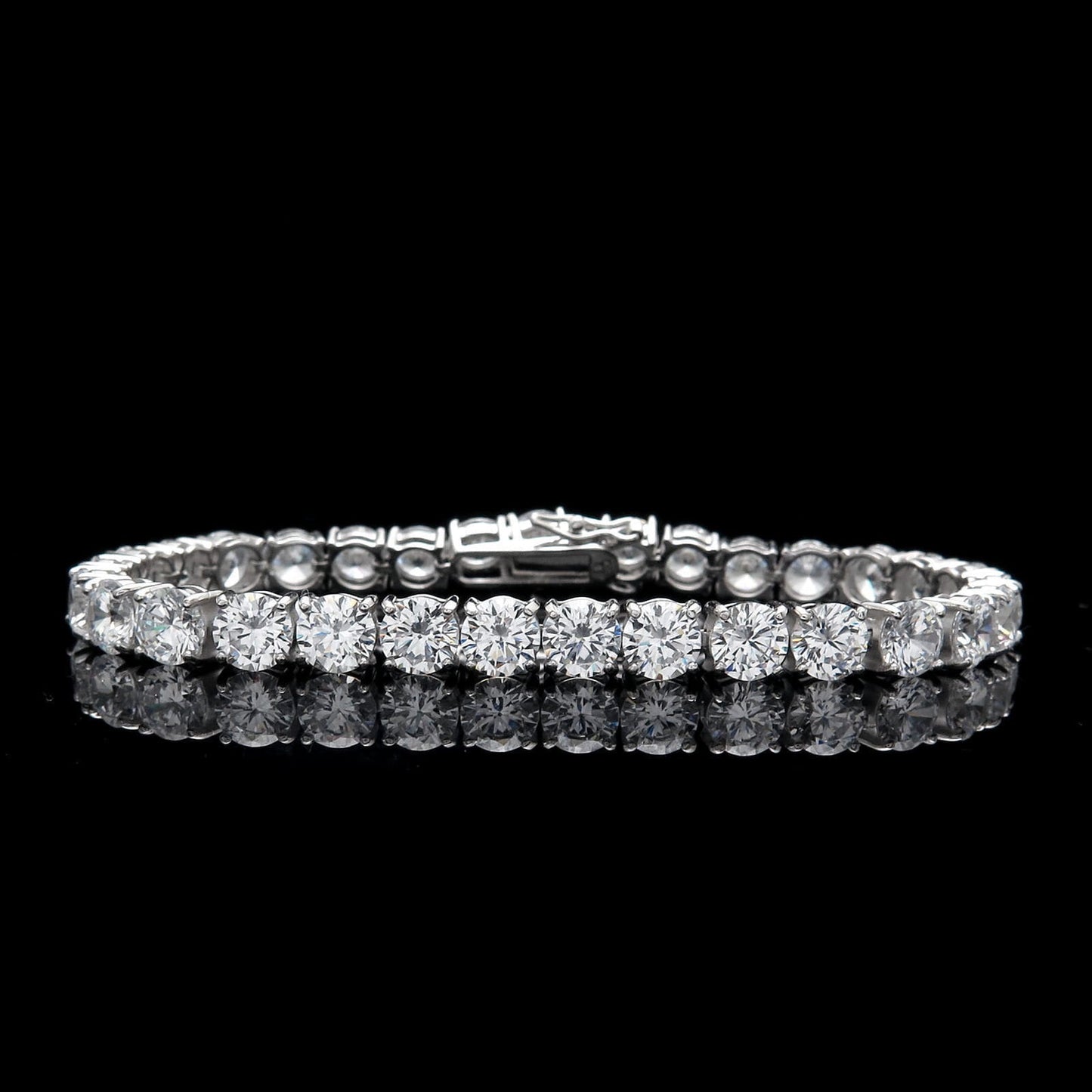 Tennis Bracelet 6mm 24.00TCW Round Cut Created Diamond 925 Sterling Silver