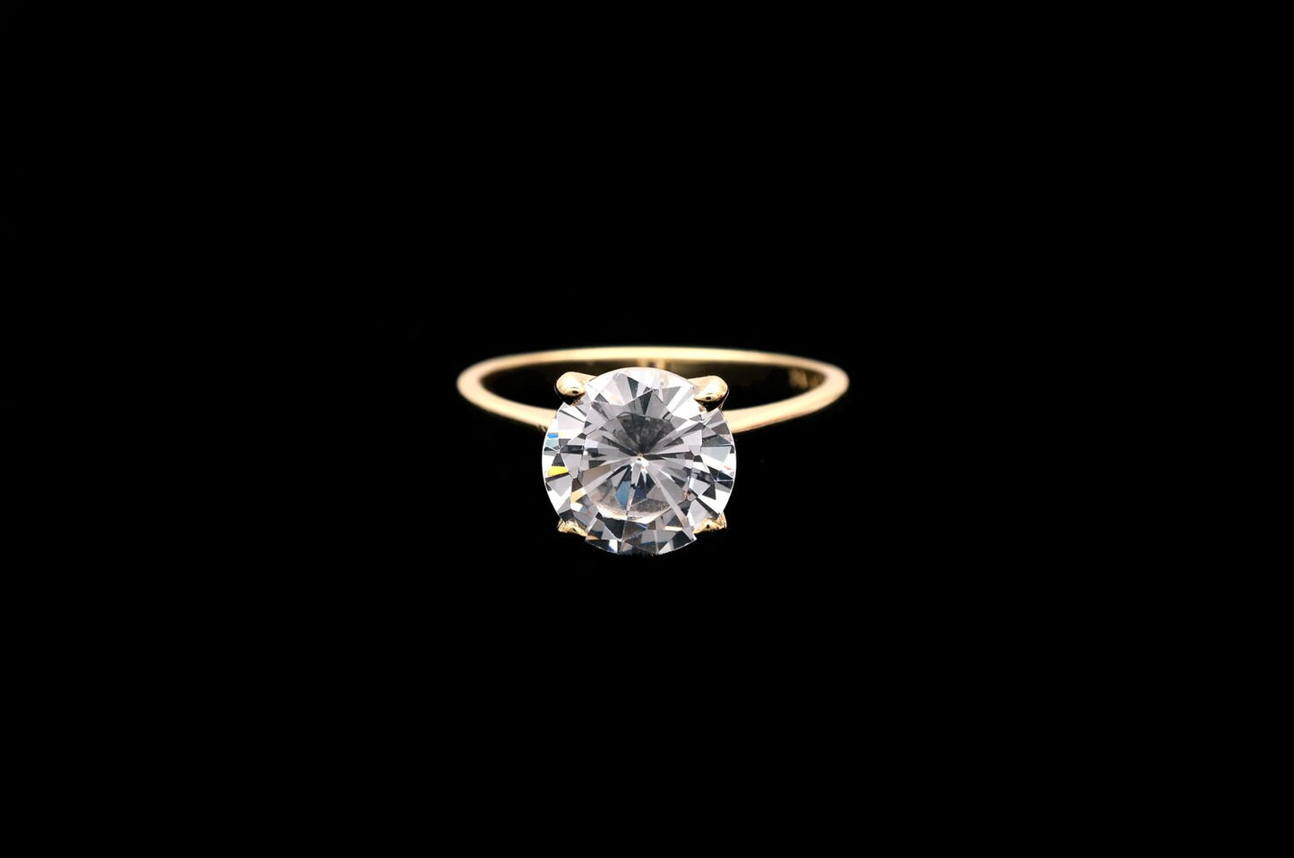 0.84-2.75CT Round Created Diamond Solitaire Ring 925 Sterling Silver/Yellow Gold Tone