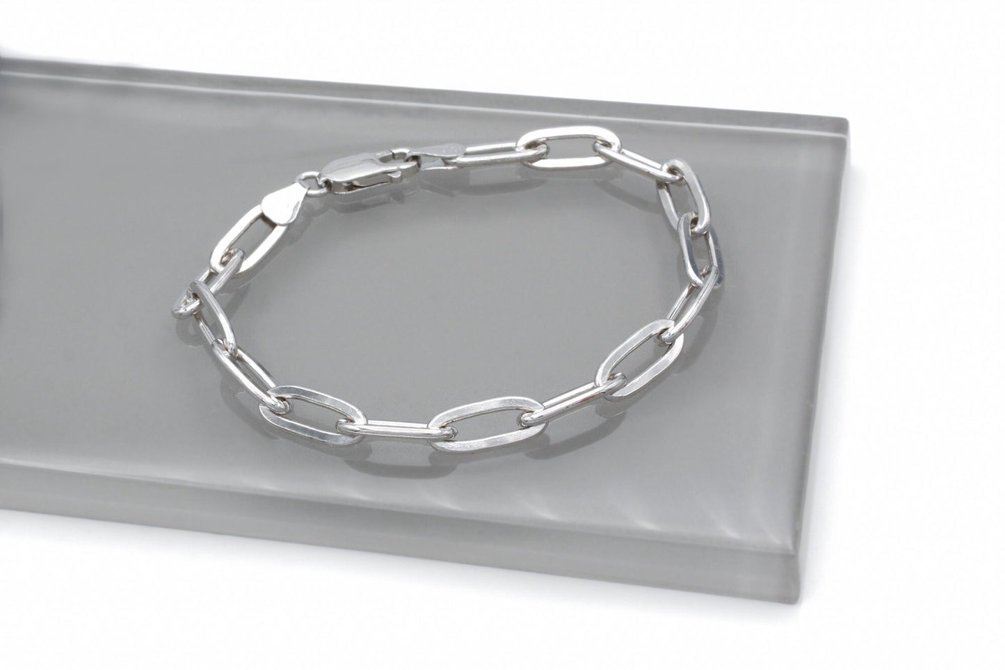 Paperclip Link Chain Earrings 6mm Thick Links Sterling Silver 925 or Yellow Gold Tone 925